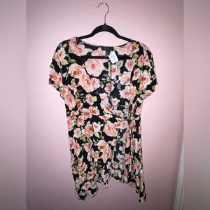 Forever 21 Plus Floral Wrap Dress 2XL